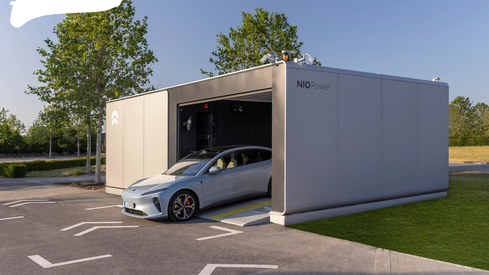 Eine Batterietauschstation von NIO