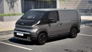 Der Kia PV5 Cargo L1H1 in der Farbe Grau