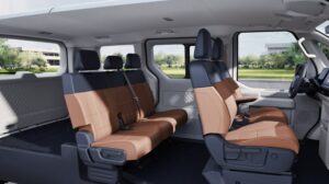 Seitenansicht vom Innenraum des Kia PV5 Passenger