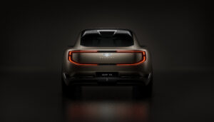 Heckansicht vom Bentley EXP 15