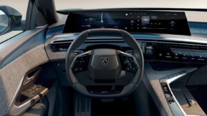 Ansicht vom Peugeot i-Cockpit vom Fahrersitz aus