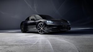 Frontansicht der Porsche Taycan 4S Black Edition