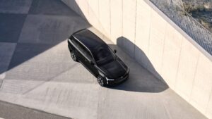 Draufsicht auf den Volvo EX90 Plus Executive Edition