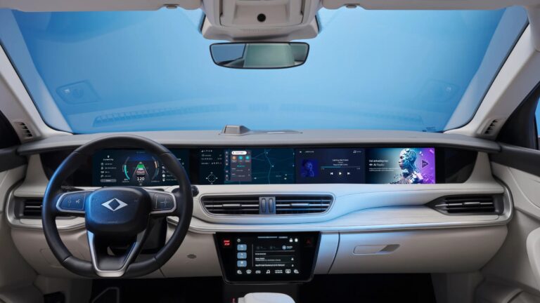 Cockpit mit End-to-End-Bildschirm im Togg T10F