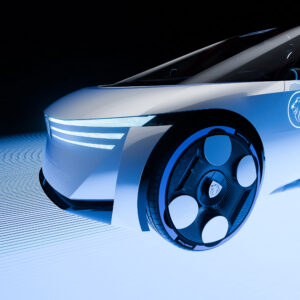 Frontpartie und Räder beim Peugeot Polygon Concept