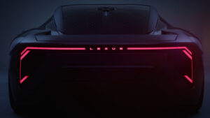 Heckansicht mit Lichtsignatur beim Lexus LFA Concept