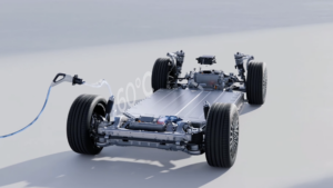Grafik der neuen CATL 5C-Batterie im Fahrzeug-Unterboden