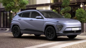 Der Hyundai Kona Elektro von vorne rechts
