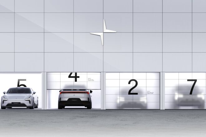 Teaser-Bild mit den Modellen Polestar 5, Polestar 4, Polestar 2, Polestar 7