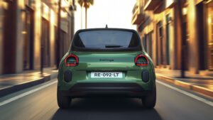 Heckansicht vom Renault Twingo E-Tech