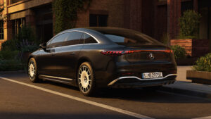 Heck der Mercedes EQS Limousine (2026)