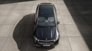 Front-Draufsicht auf den Mercedes EQS Limousine (2026)