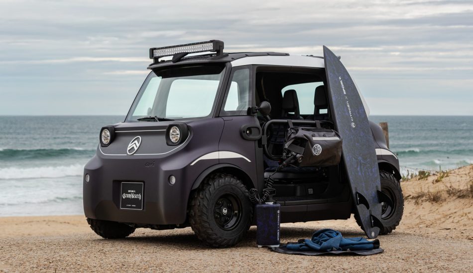 Seitenansicht vom Citroën Ami Buggy Rip Curl Vision Konzeptfahrzeug