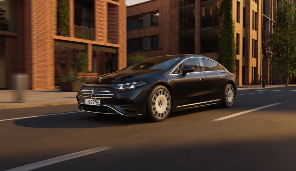 Die Mercedes EQS Limousine (2026) von vorne links