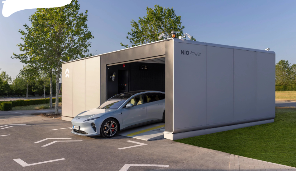 Eine Batterietauschstation von NIO