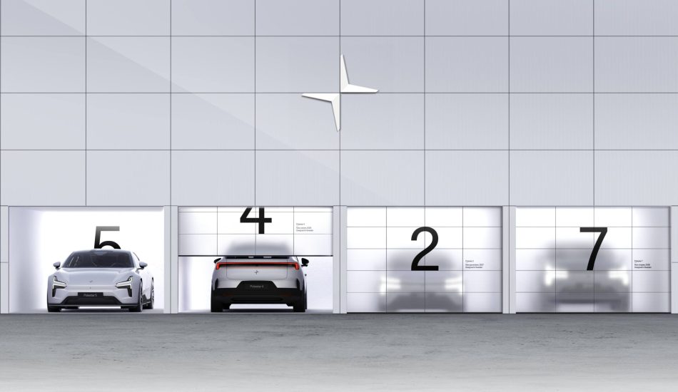 Teaser-Bild mit den Modellen Polestar 5, Polestar 4, Polestar 2, Polestar 7