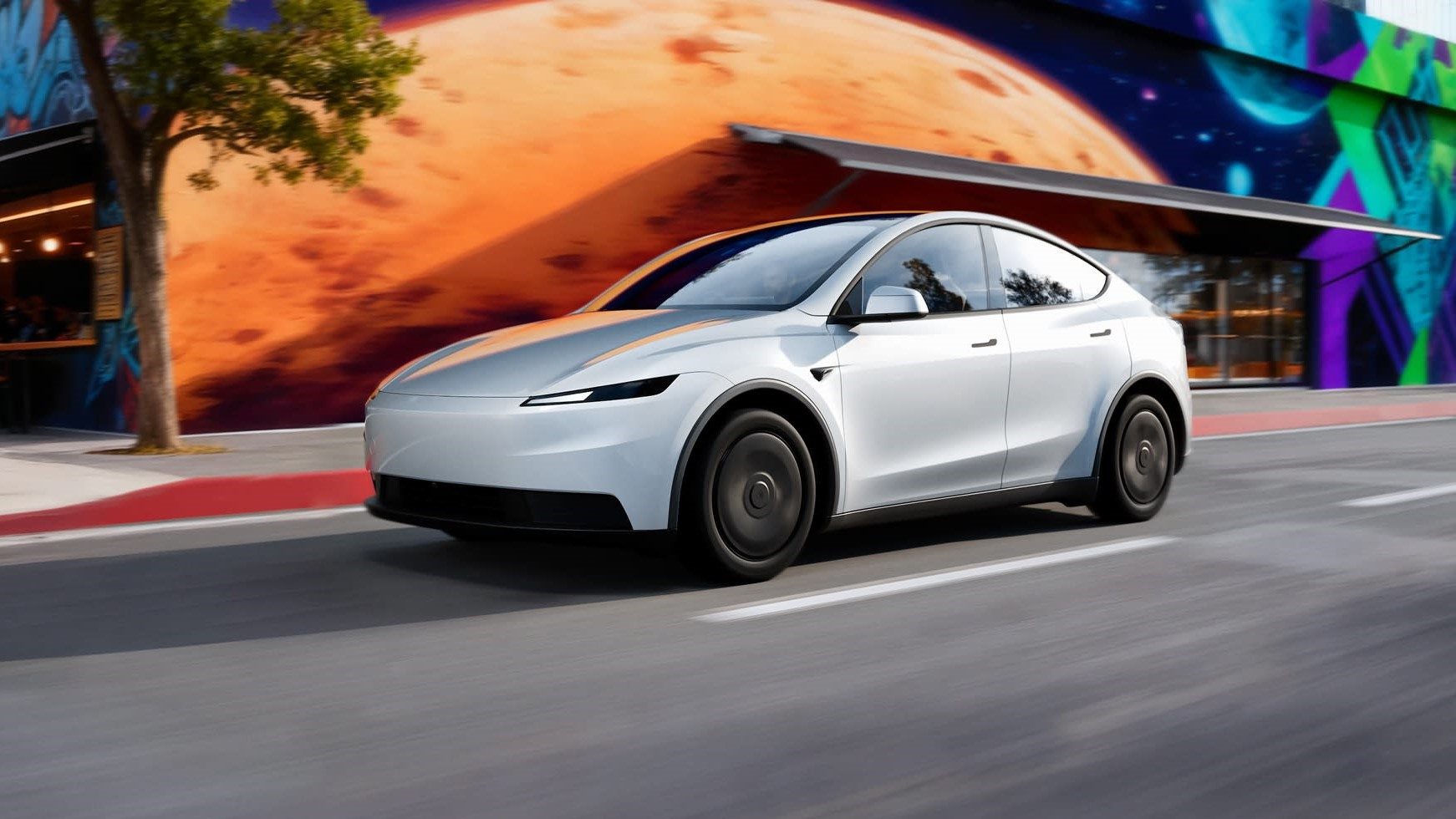 Seitenansicht vom Tesla Model Y Standard