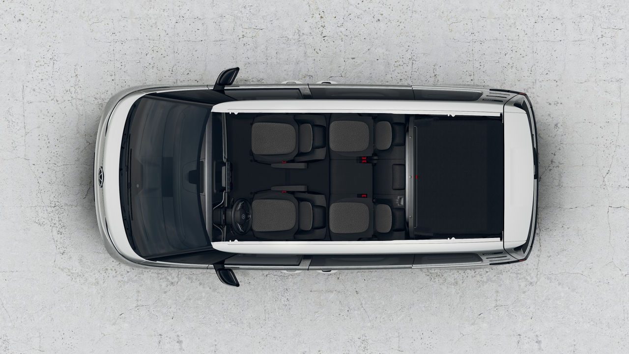 Draufsicht auf den VW ID. Buzz mit Trennwand von Snoeks