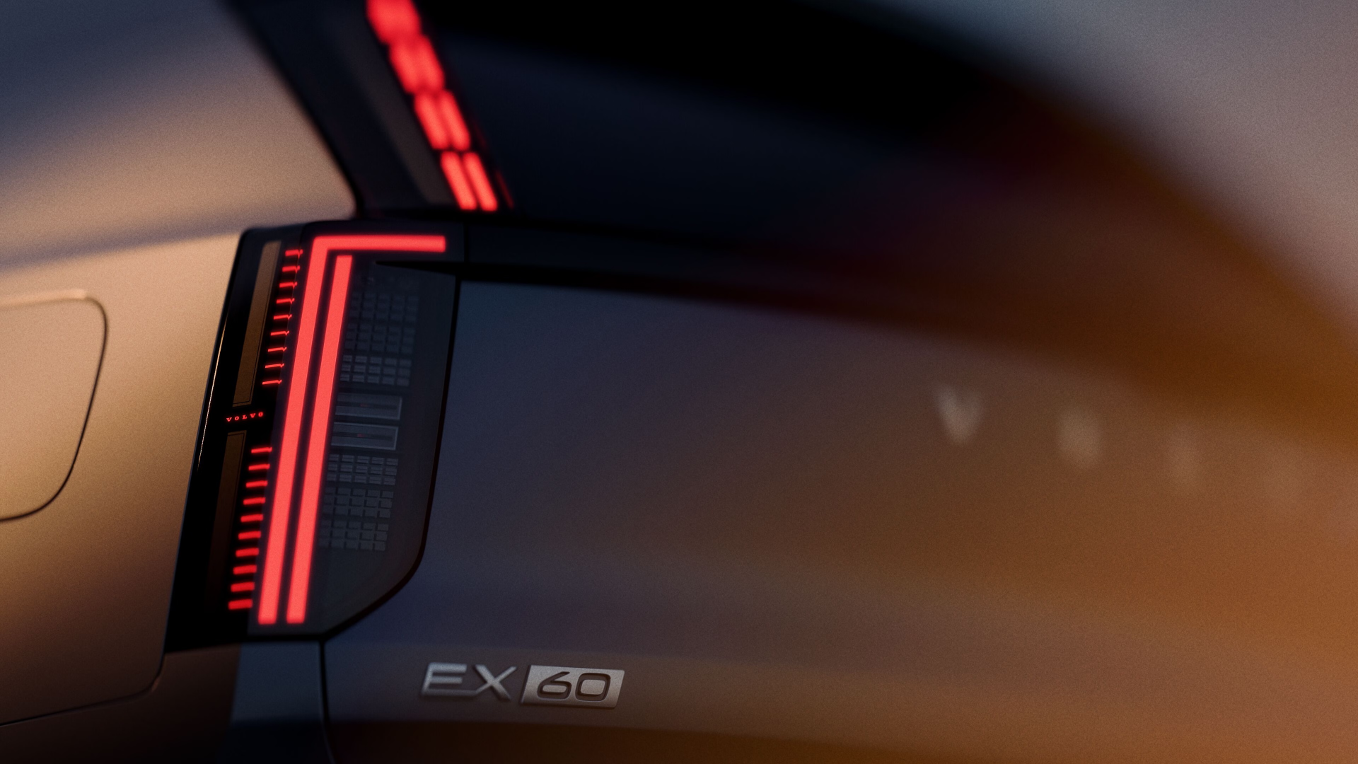 Teaser-Bild vom Heck des Volvo EX60