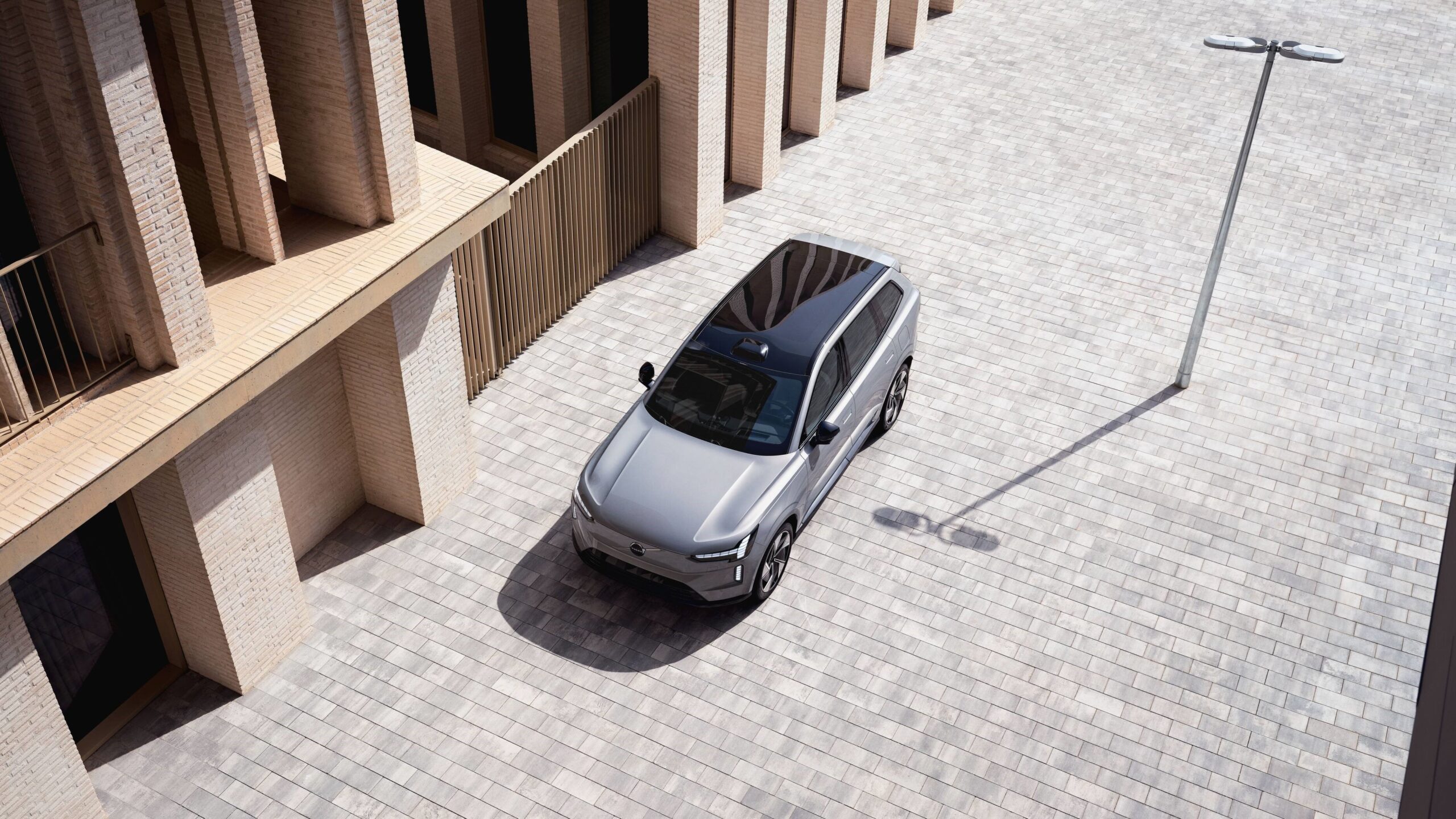 Draufsicht auf den Volvo EX90 Modelljahr 2026