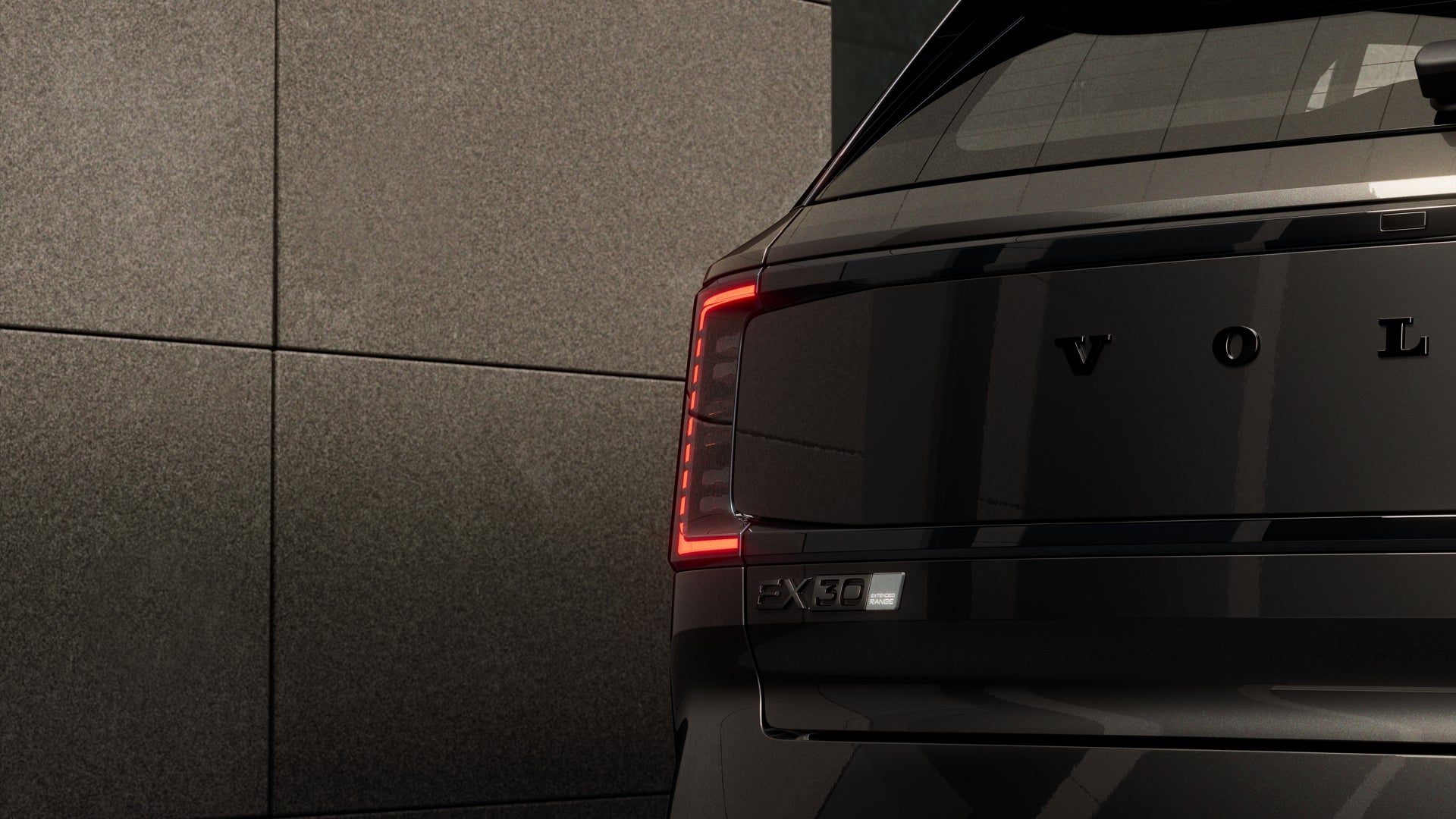 Heck vom Volvo EX30 Black Edition